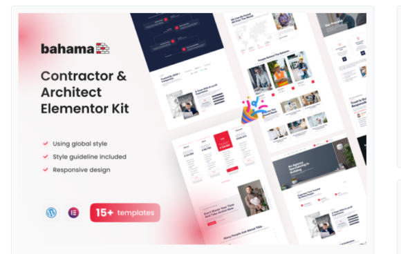 Bahama Contractor & Architect Elementor Pro Template Kit