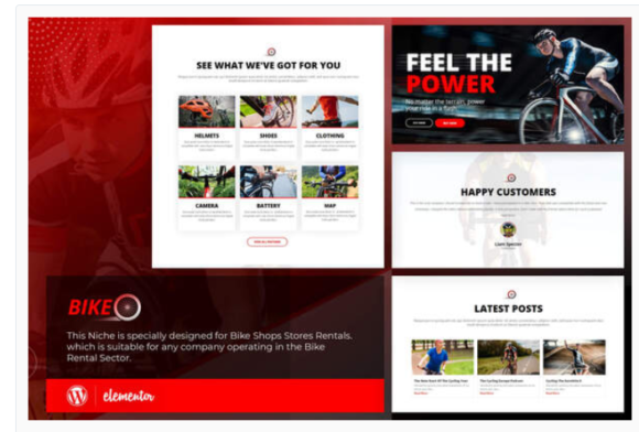 Bikeo - Cycling Club Elementor Template Kit