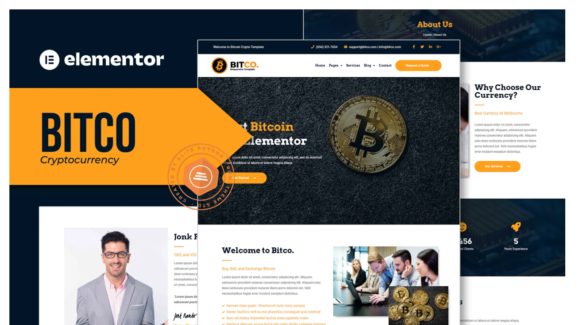 Bitco - Bitcoin & Cryptocurrency Elementor Template Kit