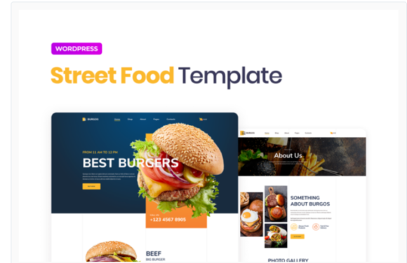 Burgos – Street Food Elementor Template Kit