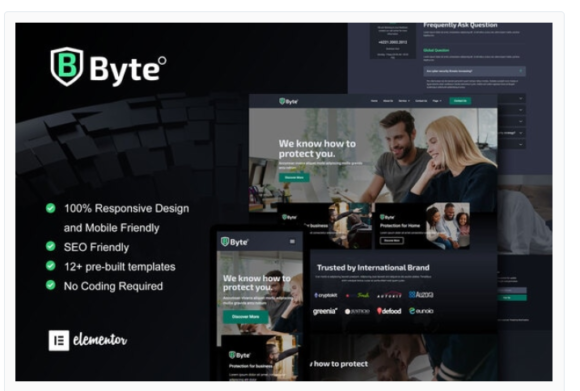 Byte - Cyber Security Business Elementor Template Kit