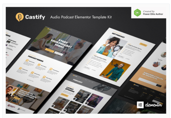 Castify – Audio Podcast Elementor Template Kit