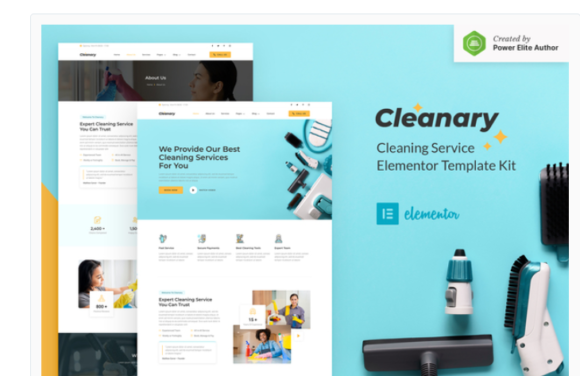 Cleanary - Cleaning Service Company Elementor Template Kit