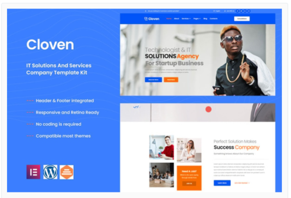 Cloven - IT Solutions & Services Company Elementor Template Kit