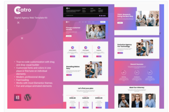 Coatro - Digital Agency Elementor Template Kit