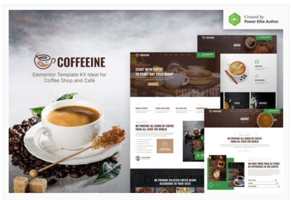 Coffeeine – Coffee Shop & Cafe Elementor Template Kit