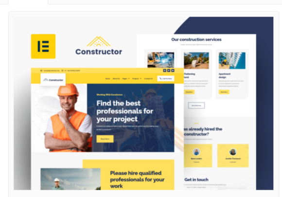 Constructor - Construction & Repair Elementor Pro Template Kit