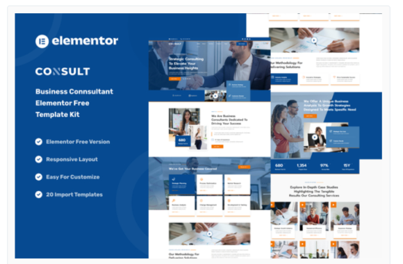 Consult - Business Consulting & Strategy Elementor Template Kit