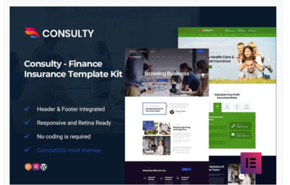 Consulty - Finance Consulting Elementor Template Kit