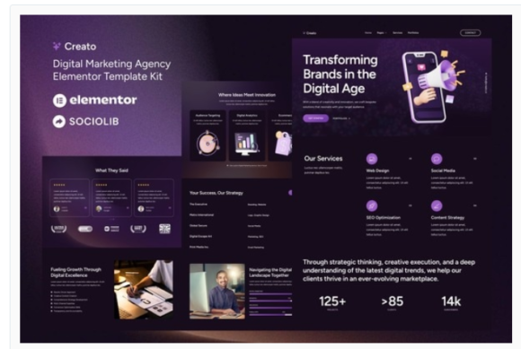 Creato - Digital Marketing Agency Elementor Template Kit