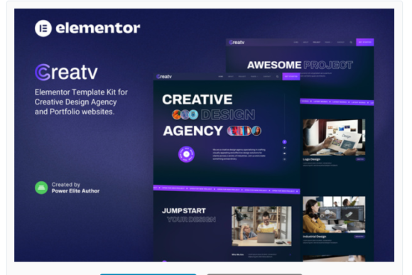 Creatv – Creative Design Agency Elementor Template Kit