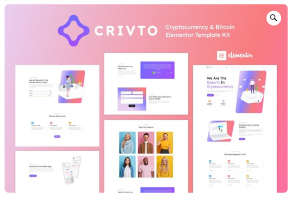Crivto – Cryptocurrency & Bitcoin Elementor Template Kit