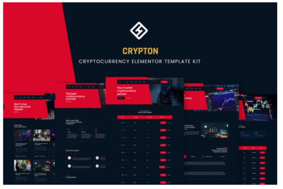 Crypton – Cryptocurrency Elementor Template Kit
