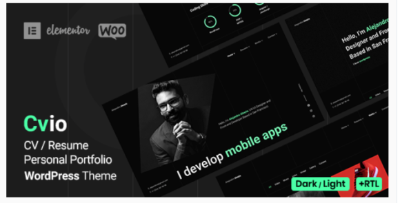 Cvio - Personal Portfolio WordPress Theme