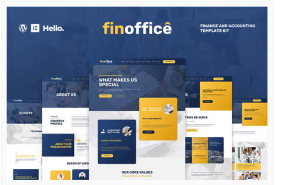 FinOffice - Finance & Accounting Elementor Template Kit