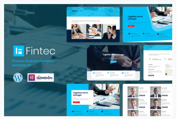 Fintec - Finance, Business Company Elementor Template Kit