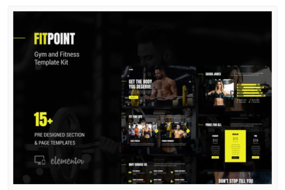 Fit Point - Gym & Fitness Elementor Template Kit