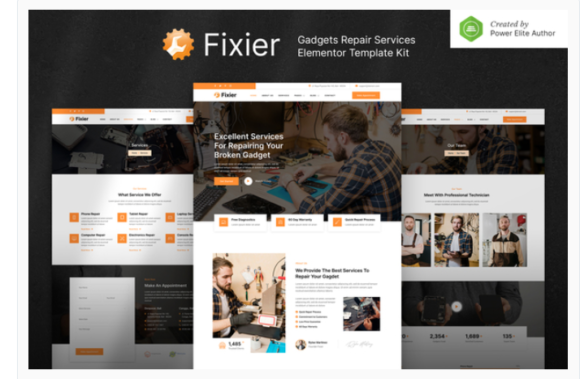 Fixier – Gadgets & Electronics Repair Services Elementor Template Kit