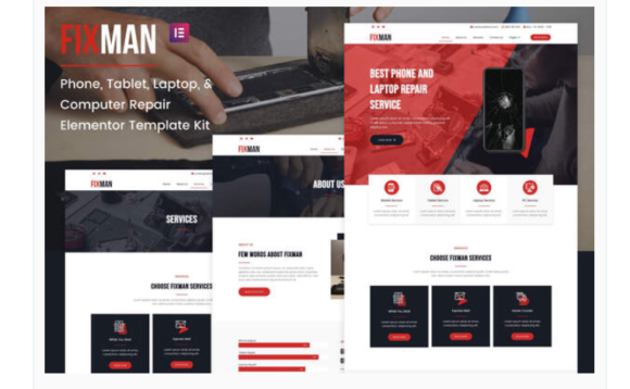 Fixman - Smartphone & Laptop PC Repair Elementor Kit