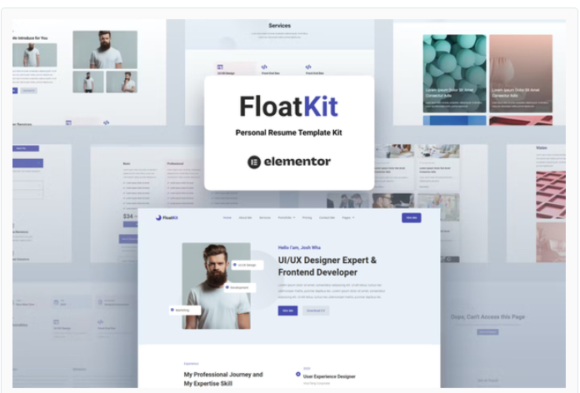 FloatKit - Personal Resume Elementor Template Kit