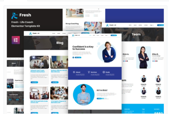 Fresh - Life Coach Elementor Template Kit