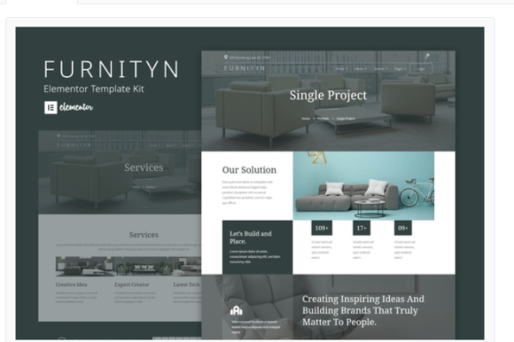 Furnityn - Interior Design Elementor Kit Template