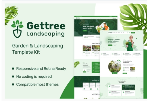 Gettree – Garden & Landscaping Elementor Template Kit