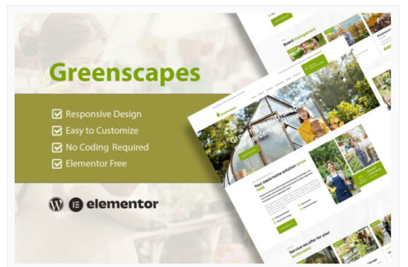 GreenScapes - Garden & Landscape Service Elementor Template Kit