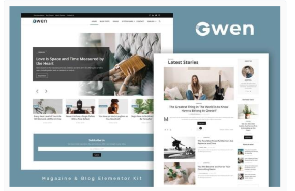 Gwen - Blog & Magazine Elementor Template Kit