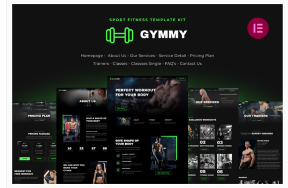 Gymmy - Fitness & Gym Elementor Template Kit