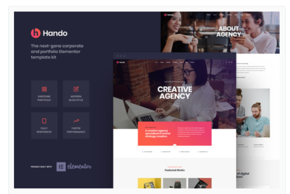 Hando - Corporate & Portfolio Elementor Template Kit