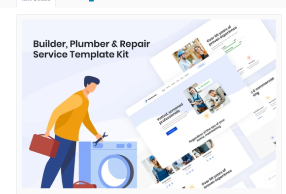 Handyman | Builder Plumber & Repair Service Elementor Template Kit