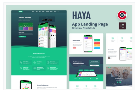 Haya - App Startup Elementor Template Kit