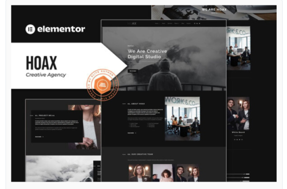 Hoax - Creative Agency Elementor Template Kit