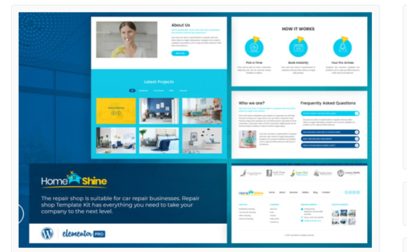 HomeShine - Cleaning & Laundry Elementor Template Kit