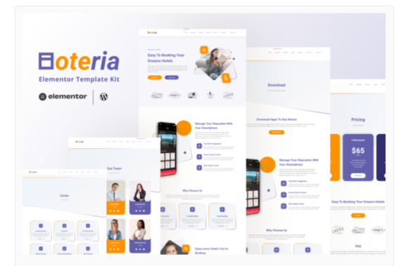 Hoteria - Hotel Service Elementor Template Kit