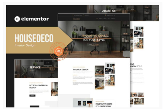 Housedeco - Interior Design Elementor Template Kit