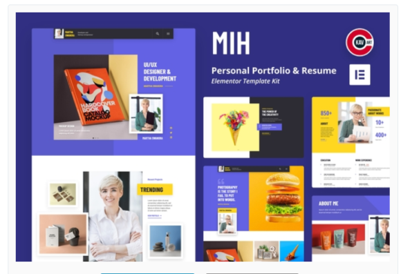 MIH - Personal Portfolio & Resume Template Kit