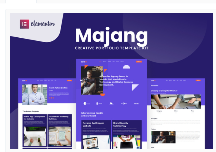 Majang - Personal Portfolio Elementor Template Kit