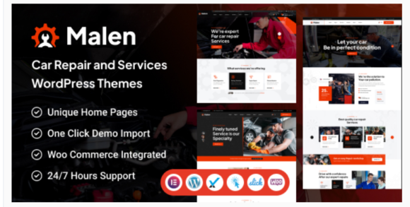 Malen - Car Service & Repair WordPress Theme