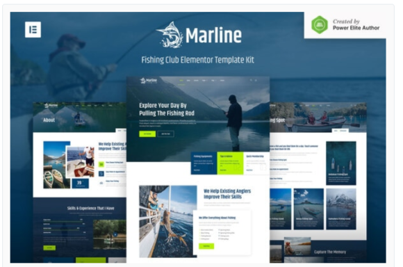 Marline – Fishing & Hunting Club Elementor Template Kit