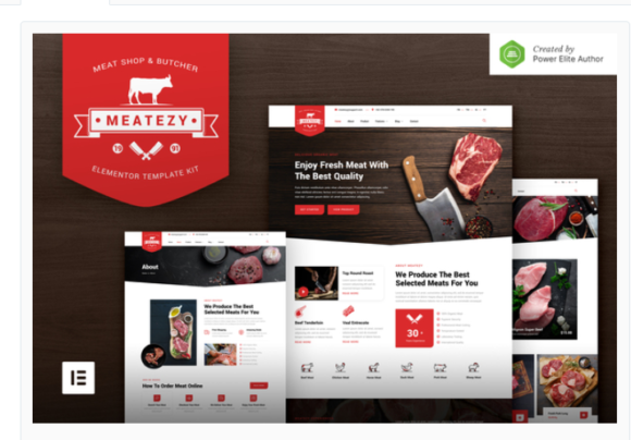 Meatezy – Meat Shop & Butcher Elementor Template Kit