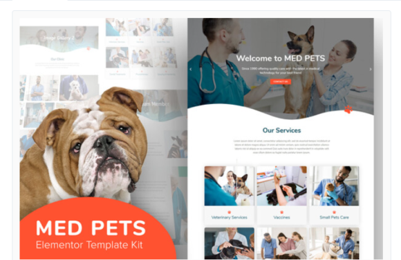 Med Pets - Veterinarian Elementor Template Kit