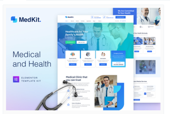 MedKit - Health & Medical Elementor Template Kit