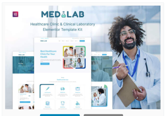 Medilab - Healthcare & Clinical Laboratory Elementor Template Kit