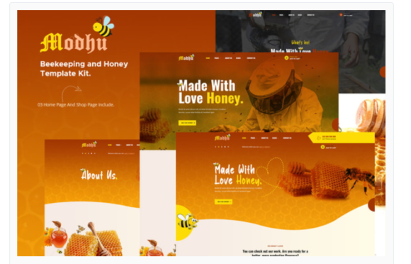 Modhu - Beekeeping & Honey Elementor Template Kit