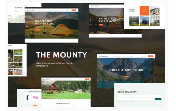 Mounty | Hiking Campground & Children Camping Template Kit