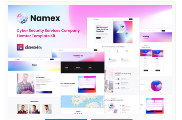 Namex - Cyber Security Services Company Elementor Template Kit