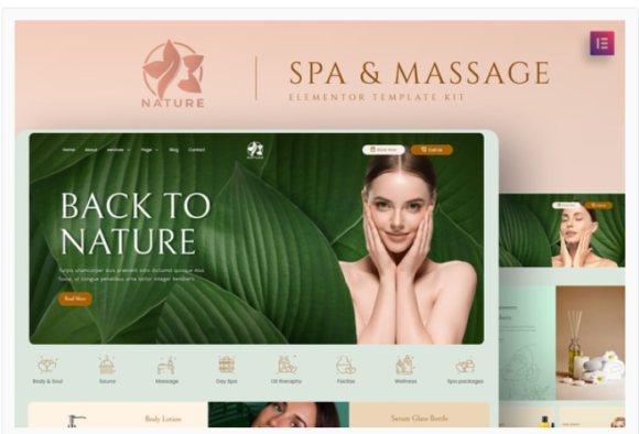 Nature - Spa & Massage Elementor Template Kit