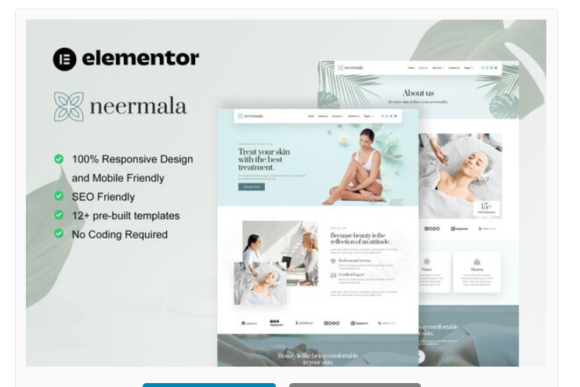 Neermala - Beauty Clinic & Dermatology Elementor Template Kit